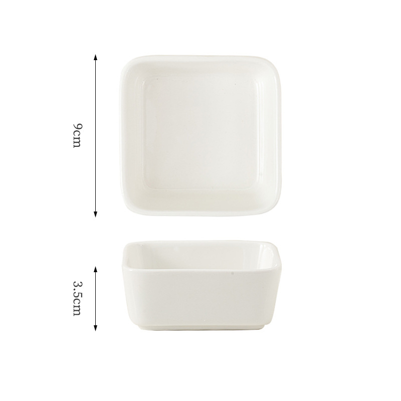 陶瓷方形小碟子蘸料碟日式味碟火锅蘸料碗商用创意烤肉调料碗|undefined