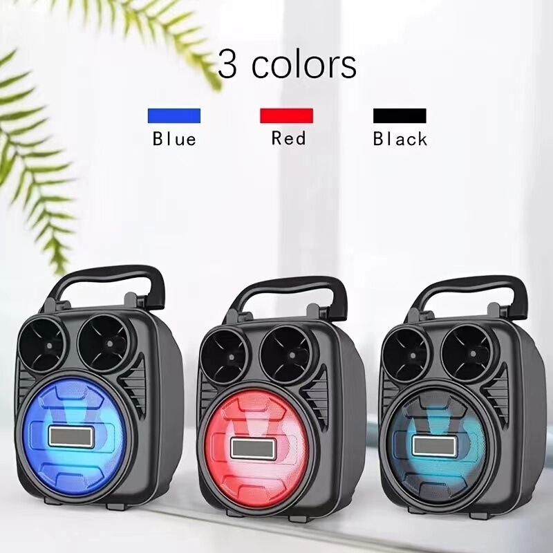 ワイヤレス Bluetooth スピーカーマイクカラオケオールインワン小型スピーカー屋外ポータブルサブウーファーホームデスクトップミニスピーカー|undefined