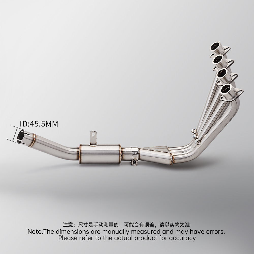 Motorcycle Exhaust Pipe Modification for S600Rs Stainless Steel with Drum Front Section, Connects to Original Tail Section for Non-Destructive Installation