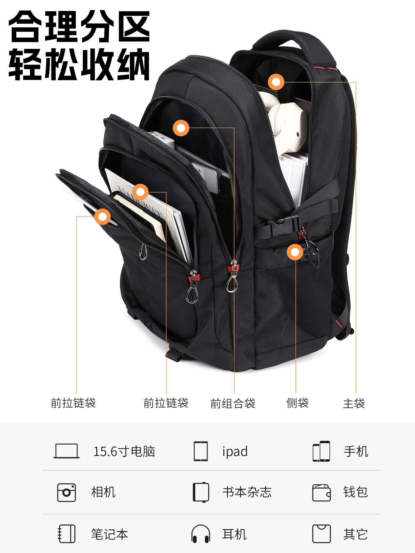 Bolsa de viaje multifuncional de viaje corto, bolsa de computadora, mochila de montaña al aire libre para senderismo