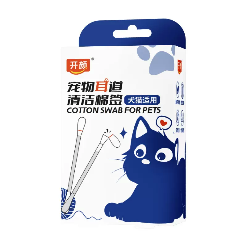 开颜宠物耳部清洁棉棒洁耳液清理耳螨掏耳朵耳道猫狗专用宠物棉签