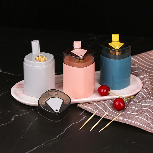 Automatic toothpick box push-type creative toothpick box hotel restaurant home kitchen toothpick tube automatically produces toothpicks