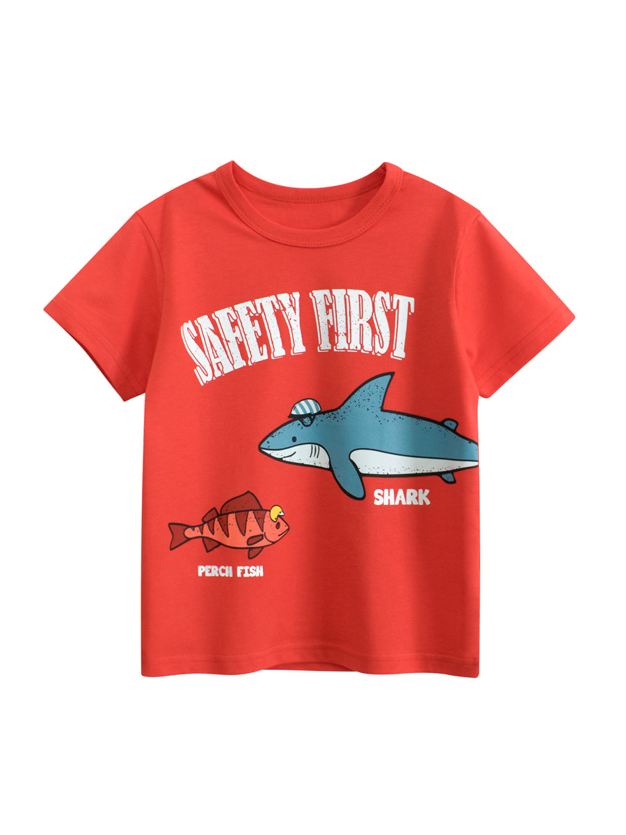 27kids nueva ropa para niños verano para niños nuevo estilo para niños camiseta coreana de manga corta ropa para bebés Douyin mismo estilo