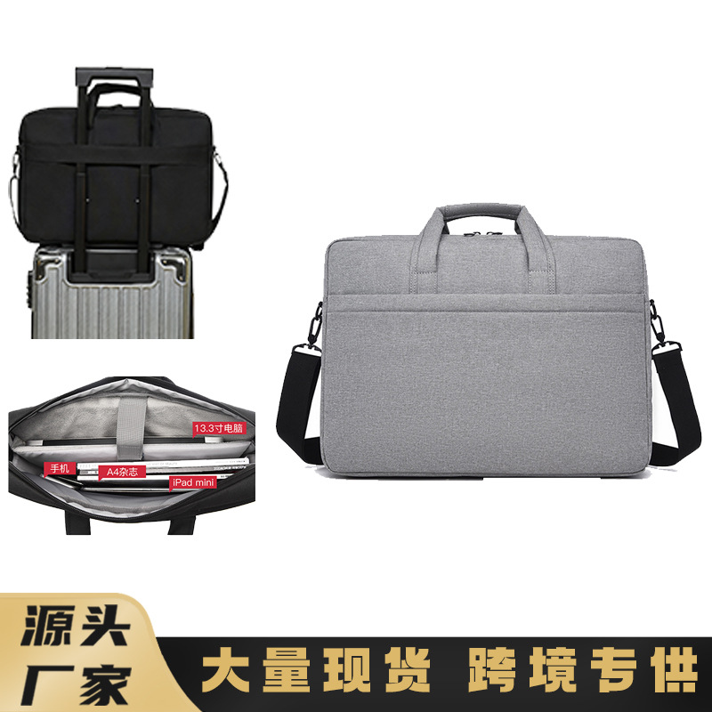 15.6 Pulgada bolso portátil airbag de gran capacidad bolso de computadora a prueba de choque portátil simple viaje de negocios maletín