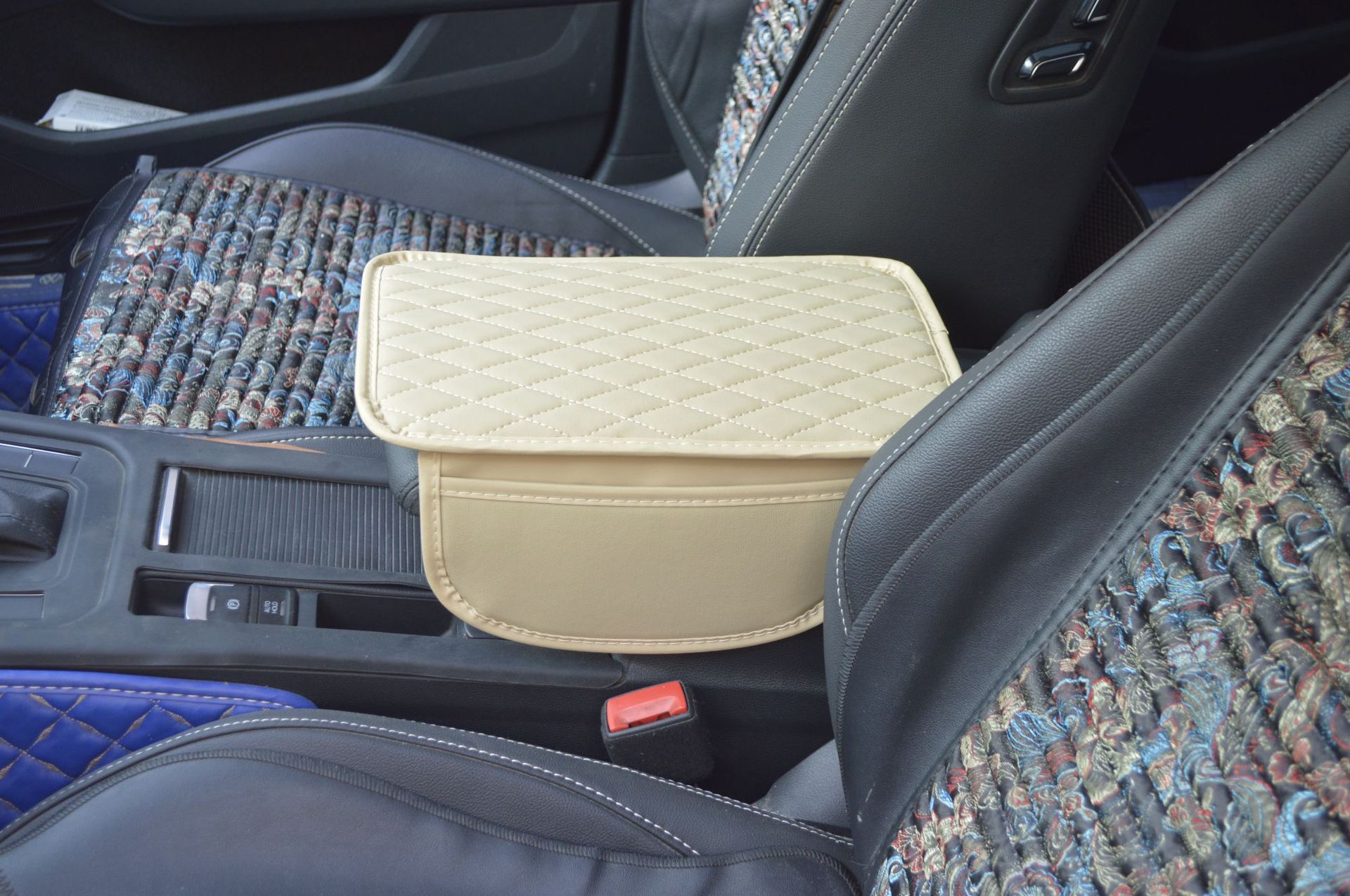 Cross-Border Car Armrest Box Pad, Heightening Pad, Multi-Functional Storage Bag, Central Armrest Box Protection Pad, Mesh Anti-Slip