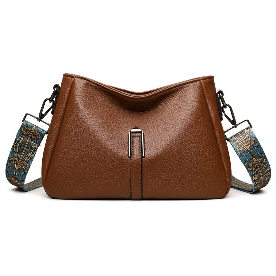 跨境女包复古软皮大容量中年妈妈包大气单肩包时尚简约斜挎包