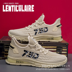 Men's Wide Shoes Summer Thin Men's Sports Shoes Knitted Breathable Versatile Mesh Shoes Casual Shoes Cross-border Wholesale