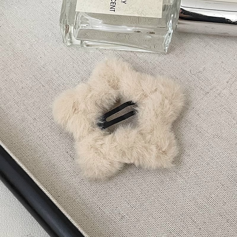 Colorido estrella peludo horquilla femenina Otoño e Invierno lindo Bangs BB clip horquilla trasera cabeza rota pelo clip lateral pinza