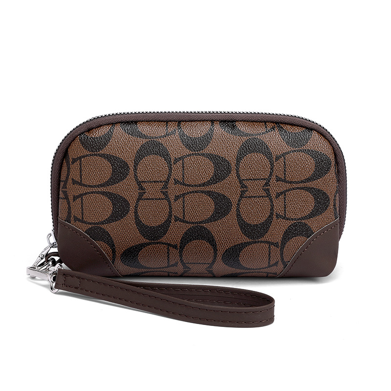 Nuevo bolso de mano de mujer larga simple con cremallera de gran capacidad bolso de mano para agarrar bolso de madre puede poner el teléfono móvil