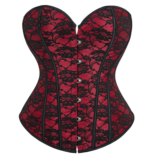New Beadless Deep Red Courtier Body Shaping Bodysuit Amazon Cross-border Supply