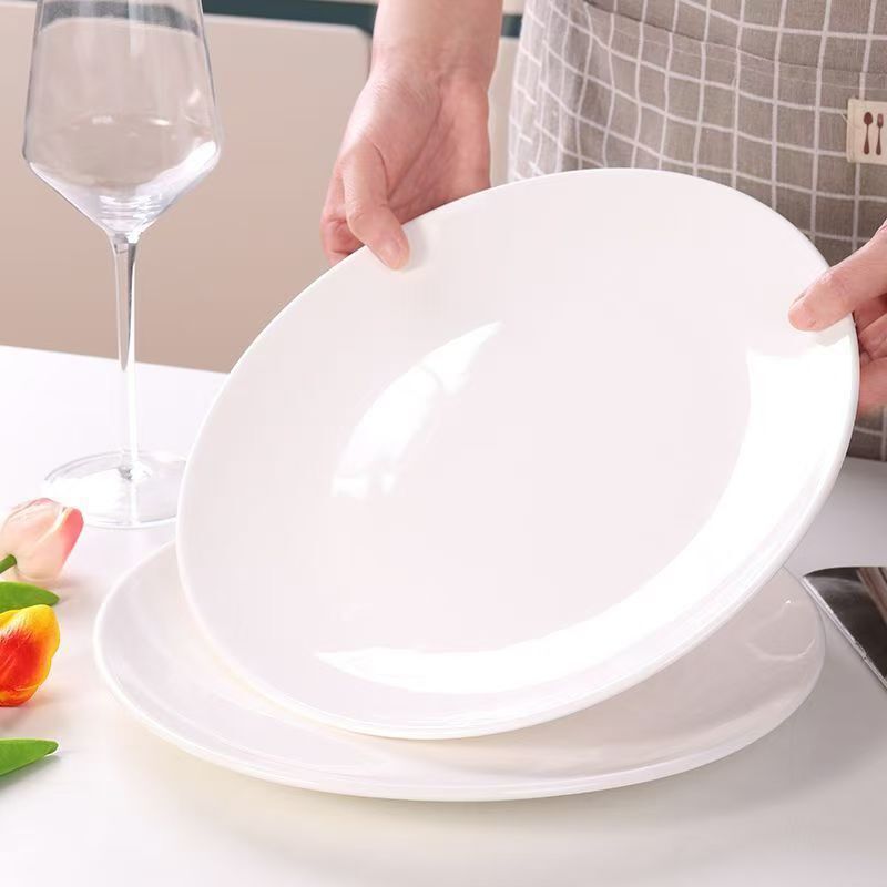 Disposable rice husk plates, eco-friendly serving dishes, thickened and hardened plates, fruit plates, suitable for barbecues, gatherings, and home use