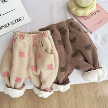 儿童裤子秋冬款加绒宝宝长裤冬装婴儿保暖裤新生儿女童裤男童棉裤