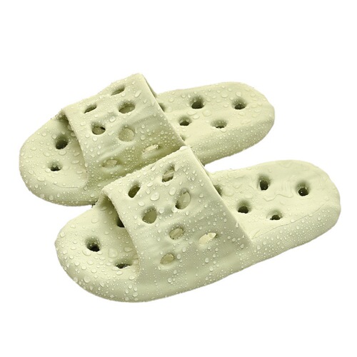 Bathroom slippers for women, leaking, quick-drying, hollow, bathing, non-slip, home, indoor, silent, hotel, summer slippers, men's