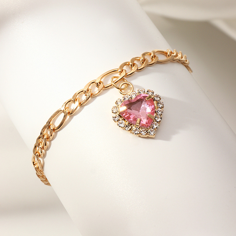 Bracelet En Zircon D&#39;amour De Diamant De Mode Simple display picture 9