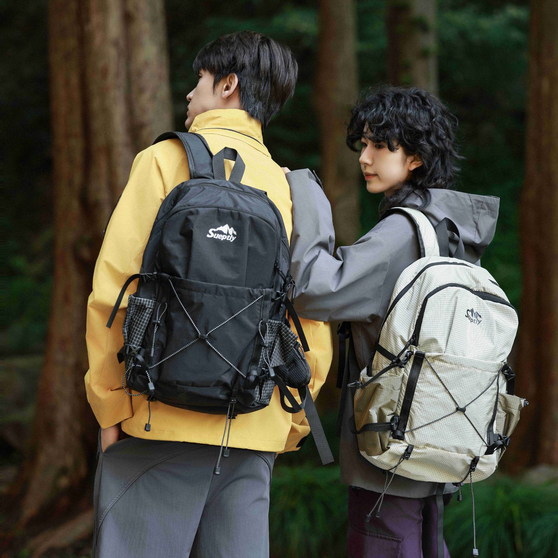 Cross-Border New Outdoor Sports Backpack, Multi-Functional Drawstring External Mountaineering Bag, Lightweight Hiking and Cycling Backpack