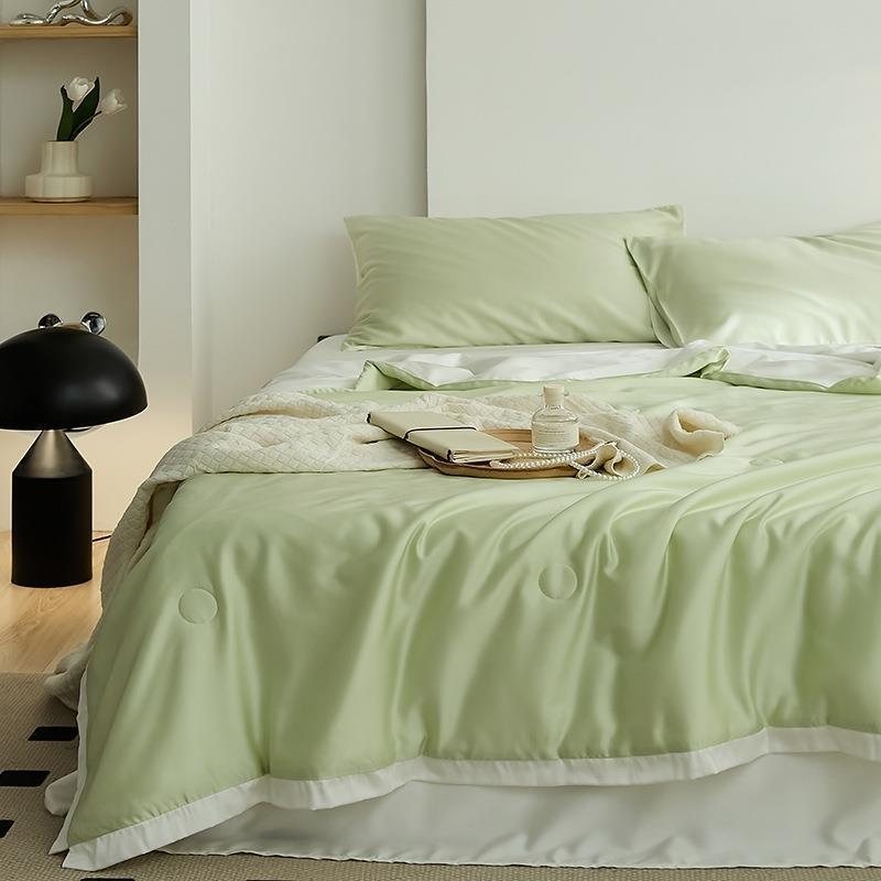 160-Count Lenzing Tencel Summer Quilt Four-Piece Set Lyocell Fiber Summer Quilt Air-Conditioned Quilt Bed Sheets Three-Piece Set