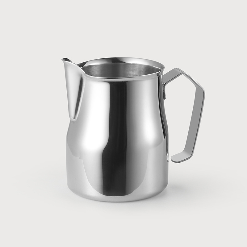 304 long-spouted coffee latte cup, stainless steel latte art pitcher with pointed spout, latte art container for fancy coffee and milk frothing cup
