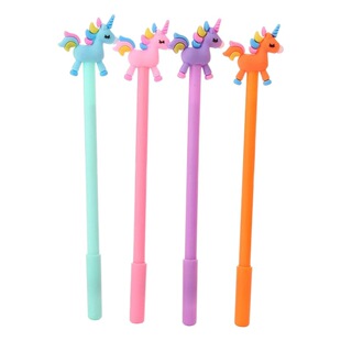 Creative Unicorn Gel Pen Cute Student Cartoon Pony Water Pen Examination Black Office Sign Pen Wholesale