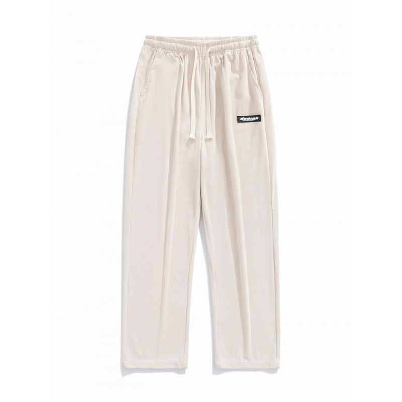 Pantalones rectos de cordillera para hombres primavera y otoño marca de tendencia nuevo relajado colgante deportivo etiqueta casual pantalones largos de piernas anchas image 5