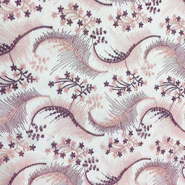 春夏秋新款凤尾花网纱绣花童装连衣裙礼服舞台装面料