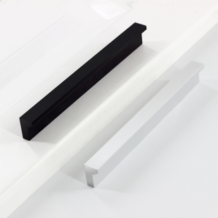 Modern Cabinet Door Handle Simple Wardrobe Door Cabinet Drawer Long Black Handle Nordic Furniture Aluminum Alloy Handle