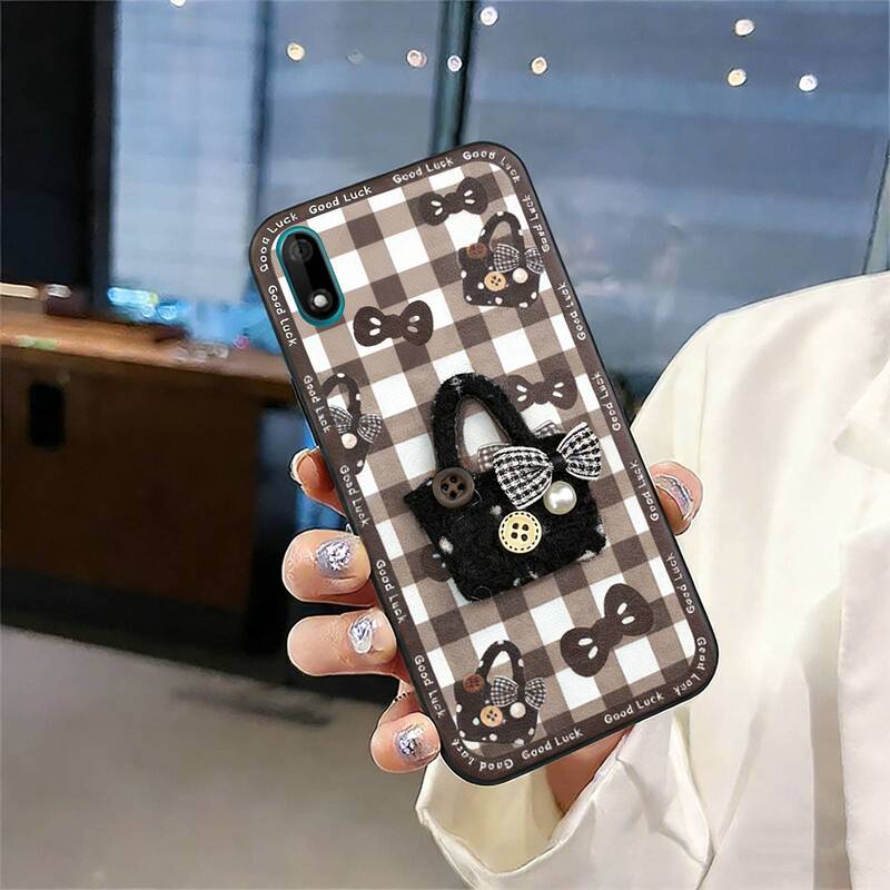 Suitable for Wiko Mobile Phone Cases, Plush Texture, Cartoon Three-Dimensional Cute Cooling Cloth Stickers, Creative Full-Edge Protection for Men and Women