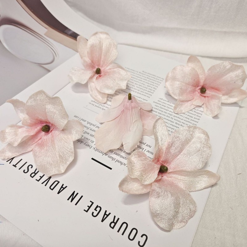 ベルベットの蘭の花 DIY ブライダルヘアアクセサリー 花飾り ヘアピン アクセサリー 花飾り 結婚式 ホームギフトボックス フェイクフラワー 胡蝶蘭|undefined