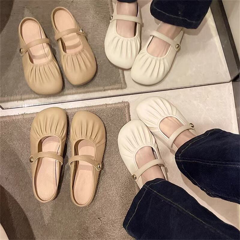 Baotou Sandals for Women, 2026 Spring and Summer New Fashion Fairy Style, One-Strap Backless Mary Jane Half Slippers Baotou Sandals for Women, 2026 Spring and Summer New Fashion Fairy Style, One-Strap Backless Mary Jane Half Slippers