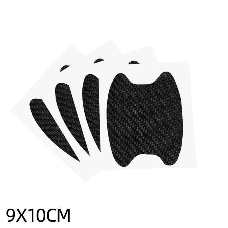 EBAY manija del coche de la muñeca etiqueta engomada del coche resistente a los arañazos 4 piezas fibra de carbono manija de la puerta etiqueta engomada del coche película protectora transfronteriza image 11
