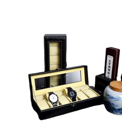 跨境貨源批發6位手錶收納展示盒手錶皮盒廠家直銷手錶包裝盒
