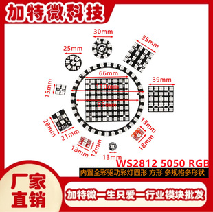 WS2812 5050 RGB LED built-in full-color driver lights round square multi-specification multi-shape