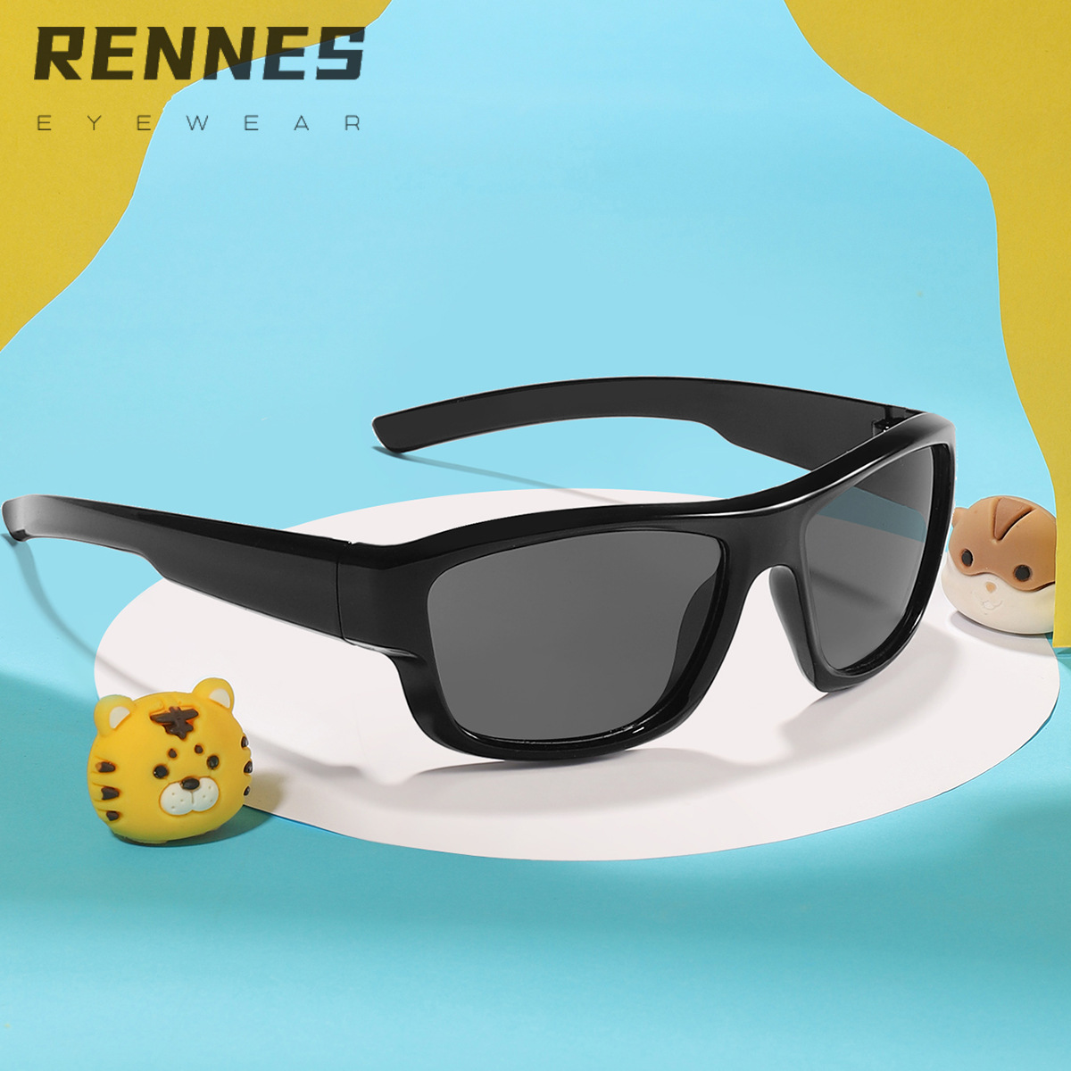 Nuevo bebé de moda retro fresco nuevos deportes gafas de los niños personalidad ins estilo gafas de sol a prueba de UV gafas de sol
