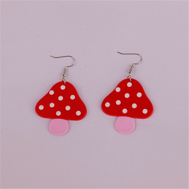 7g Weight 1 Pair Casual Mushroom Plating Arylic Earrings
