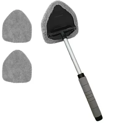 Car cleaning tools — Brush Set - 1-set-pentagonal-sponge-retractable-3-gray-cloth-covers