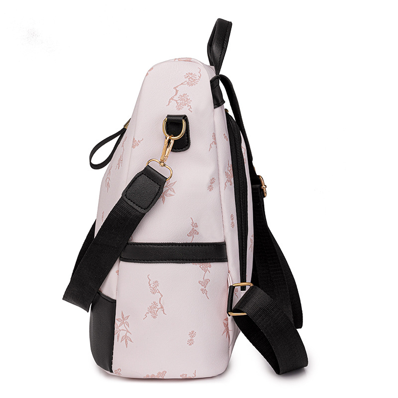 Mochila para mujer 2024 nueva textura de cuero suave moda bolsa de viaje versátil ocio bolsa de mamá de gran capacidad
