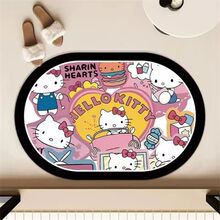 新款HelloKitty卡通硅藻泥地垫浴室卫生间门口吸水速干防滑耐磨垫