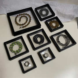 首饰PE悬浮盒珠宝薄膜首饰包装盒戒指耳钉项链盒手镯悬浮框收纳盒