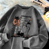 Tide, бархатный демисезонный свитшот, трендовый лонгслив для влюбленных для отдыха, в американском стиле