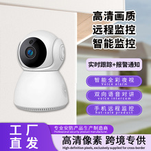 跨境爆款小雪人摇头机手机远程看家宝老人婴儿监控器高清摄像头