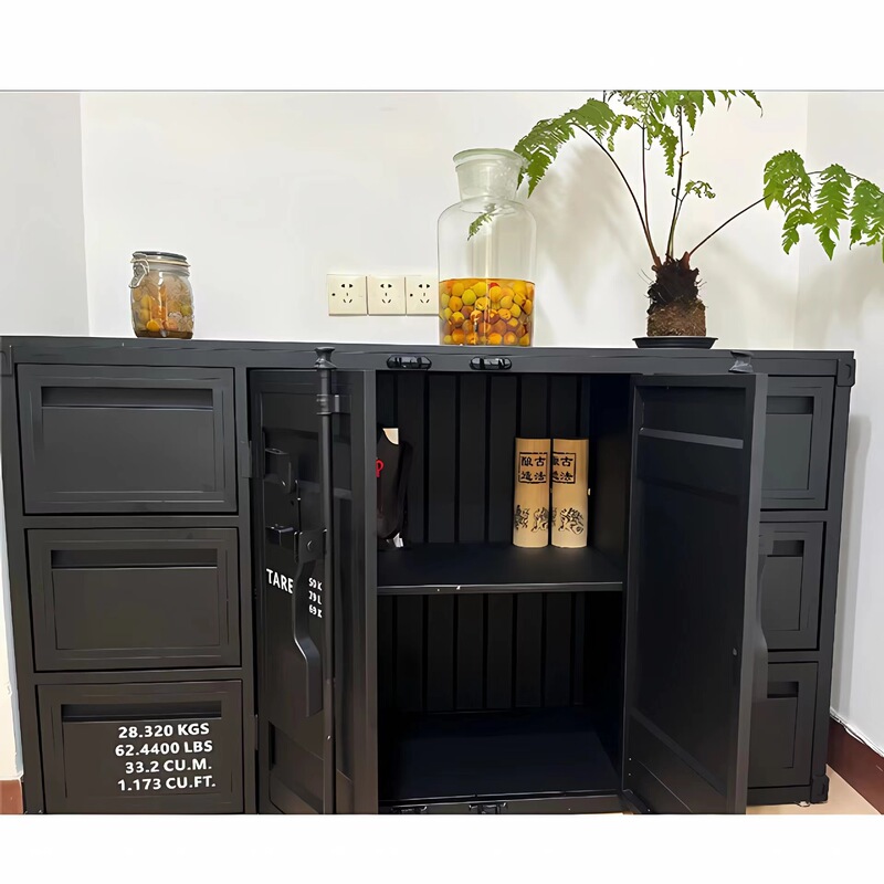 工業風鉄芸品ロッカーバー清バー酒水キャビネットミルクティー店カフェ貯蔵キャビネット収納キャビネット|undefined