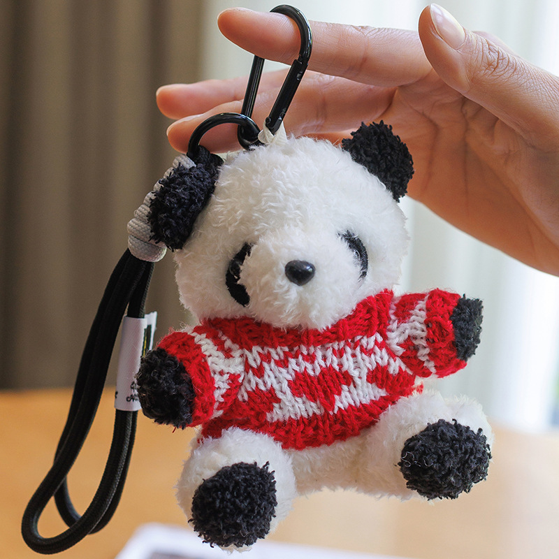 かわいい成都ジャイアントパンダペンダントセーターパンダペンダントクマバッグキーホルダーぬいぐるみ人形女の子