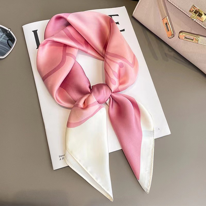 Printing, Flowers Design Cute, Sweet Style Women's Cute Sweet Color Block Polyester Printing Flowers Scarf