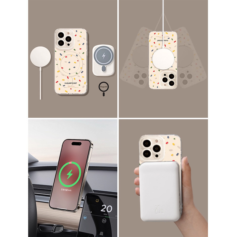 彩色波点苹果17promax手机壳iphone17磁吸17pro带支架Air外壳16|undefined
