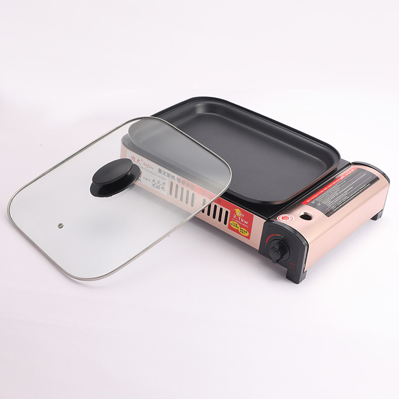 多功能两用炉火锅烤肉煎饼便携式煎烤卡式炉瓦斯炉火猛现货批发