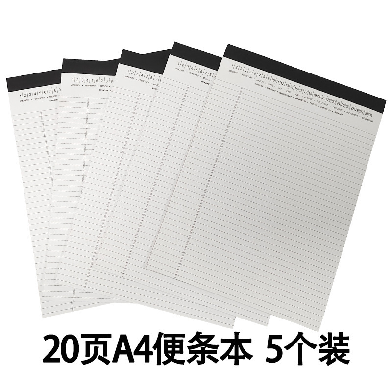 20페이지 A4 노트 팩 5개
