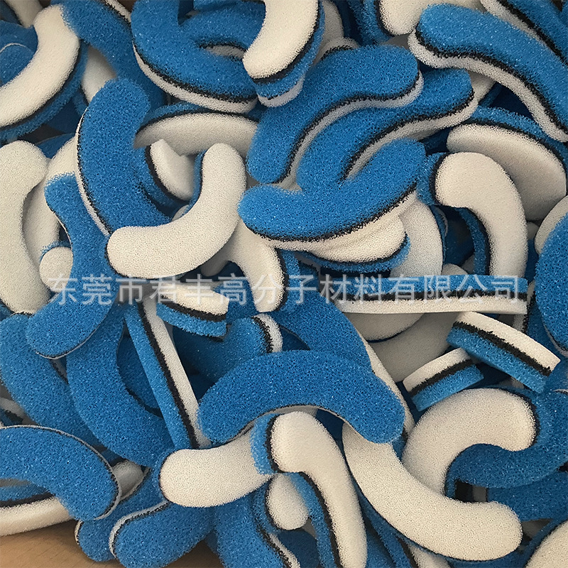 猫狗喷泉喝水器白色圆形滤芯海绵 蓝色宠物饮水机水泵方形过滤棉