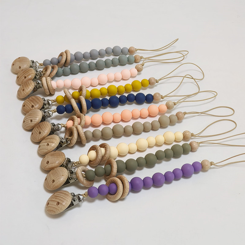 Pacifier Gum Anti-falling Chain Clip Grinding Bar Toy Anti-losing Rope Bite Lanyard Silicone Fixer