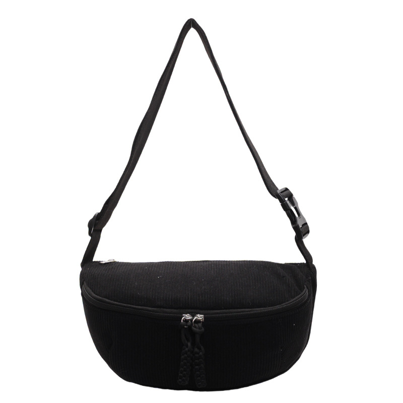 Bolso de pana en el pecho para mujer 2024 nuevo bolso de hombro ligero de gran capacidad casual todo fósforo hombro diagonal bolso diagonal en el pecho marea