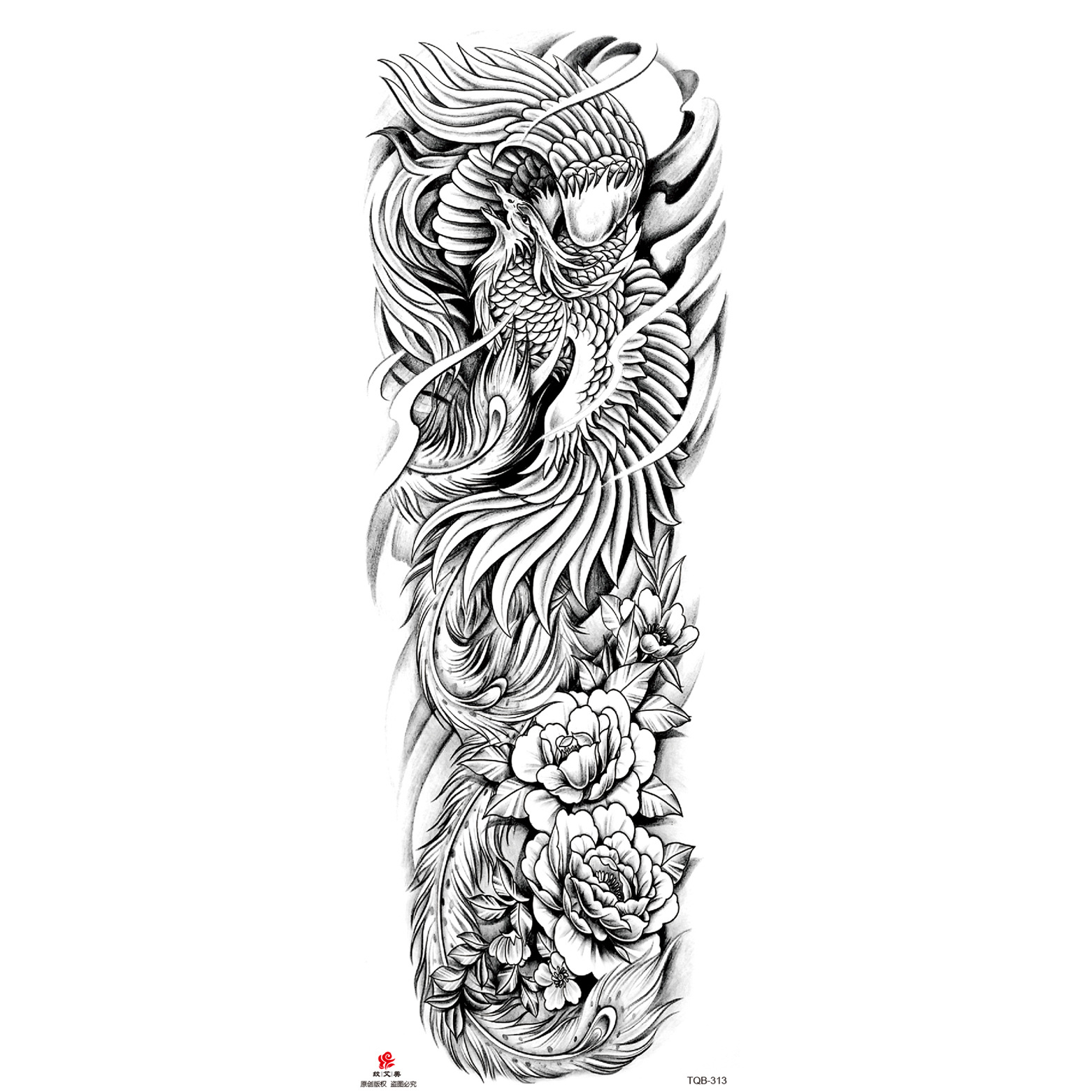 Pegatinas de tatuaje de brazo largo de flor brazo completo tatuaje impermeable tatuaje temporal en stock al por mayor pegatinas de tatuaje de brazo completo