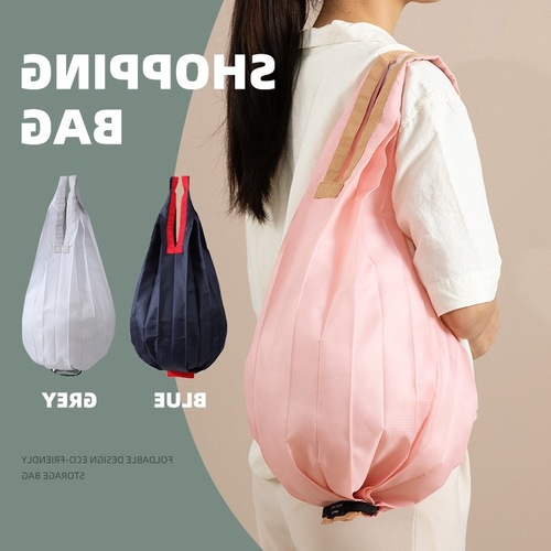 折叠环保购物袋风琴褶超市大容量超轻便携手提挂扣包旅行包